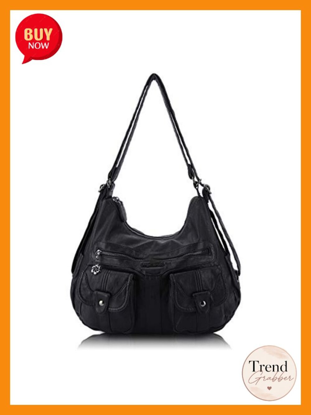 Women's Multifunctional Soft Faux Leather Handbag Hobo Backpack Crossbody with